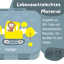 Bearfoot Compakt Mini Madkasse - 650 ml - Bl - Gravmaskine &amp; abe