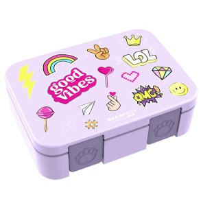 Bearfoot Compakt Mini Madkasse - 650 ml - Lyserd - Klistermrker