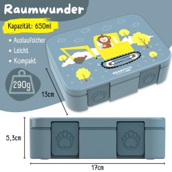 Bearfoot Compakt Mini Madkasse - 650 ml - Bl - Gravmaskine &amp; abe