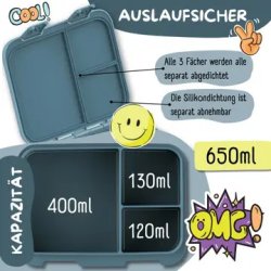 Bearfoot Compakt Mini Madkasse - 650 ml - Bl�