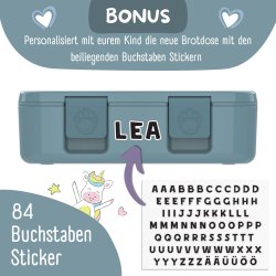 Bearfoot Compakt Mini Madkasse - 650 ml - Bl - Brandbil og Kaniner 