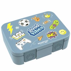 Bearfoot Compakt Mini Madkasse - 650 ml - Bl - Klistermrker 