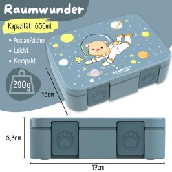 Bearfoot Compakt Mini Madkasse - 650 ml - Bl - Bjrn i rummet 