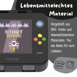 Bearfoot Compakt Mini Madkasse - 650 ml - Sort - Gamer