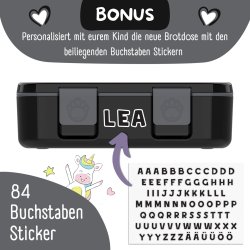 Bearfoot Compakt Mini Madkasse - 650 ml - Sort - Klistermrker