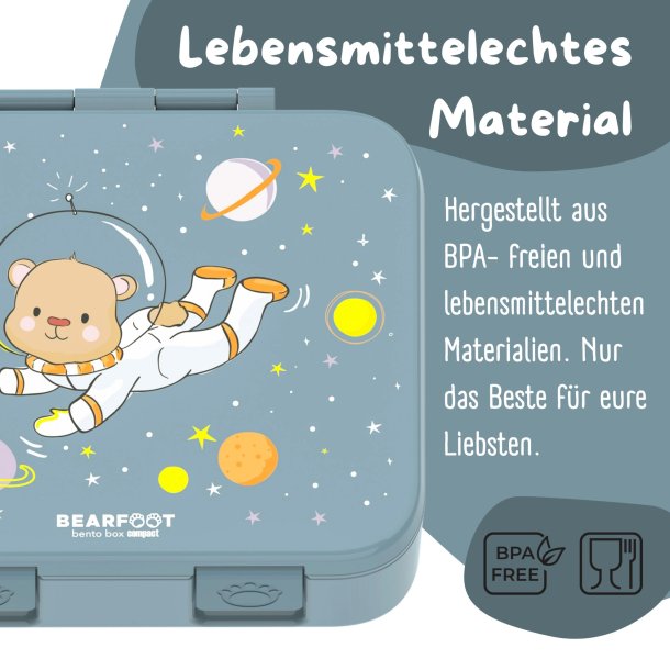 Bearfoot Compakt Mini Madkasse - 650 ml - Bl - Bjrn i rummet 