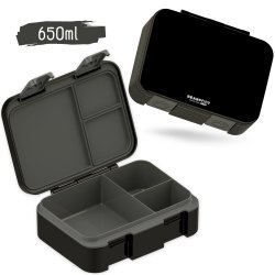 Bearfoot Compakt Mini Madkasse - 650 ml - Sort 