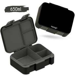 Bearfoot Compakt Mini Madkasse - 650 ml - Sort 