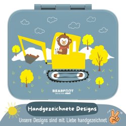 Bearfoot Compakt Mini Madkasse - 650 ml - Bl - Gravmaskine &amp; abe