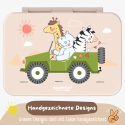 Bearfoot Compakt Madkasse - 950 ml - Brun - Safari