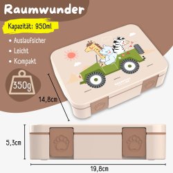 Bearfoot Compakt Madkasse - 950 ml - Brun - Safari