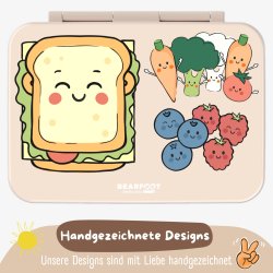 Bearfoot Compakt Madkasse - 950 ml - Brun - Sandwich 