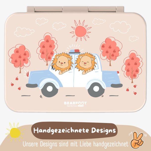 Bearfoot Compakt Madkasse - 950 ml - Brun - Politi og lver 