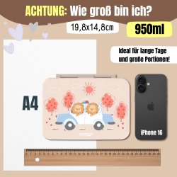 Bearfoot Compakt Madkasse - 950 ml - Brun - Politi og lver 