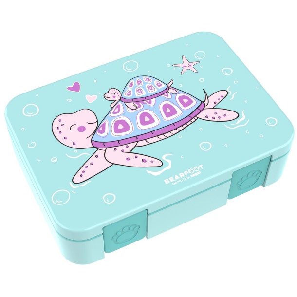 Bearfoot Compakt Madkasse - 950 ml - Tyrkis - Skildpadde 