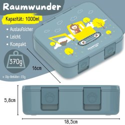 Bearfoot Compakt Madkasse - 1000 ml - Bl - Gravmaskine og Abe 