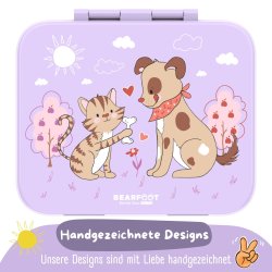 Bearfoot Compakt Madkasse - 1000 ml - Lyserd - Hund og Kat