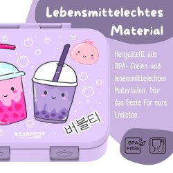 Bearfoot Compakt Madkasse - 1000 ml - Lyserd - Bubble tea