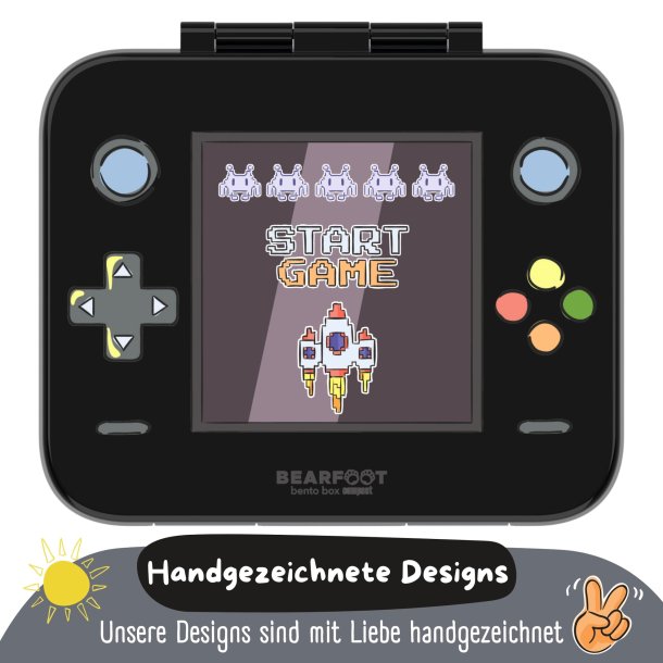 Bearfoot Compakt Madkasse - 1000 ml - Sort - Gamer