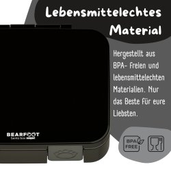 Bearfoot Compakt Madkasse - 1000 ml - Sort 