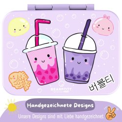 Bearfoot Compakt Madkasse - 1000 ml - Lyserd - Bubble tea