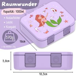 Bearfoot Compakt Madkasse - 1000 ml - Lyserd - Havfrue