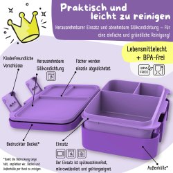 Bearfoot Compakt Mini Madkasse - 650 ml - Enhjrning - Glow 