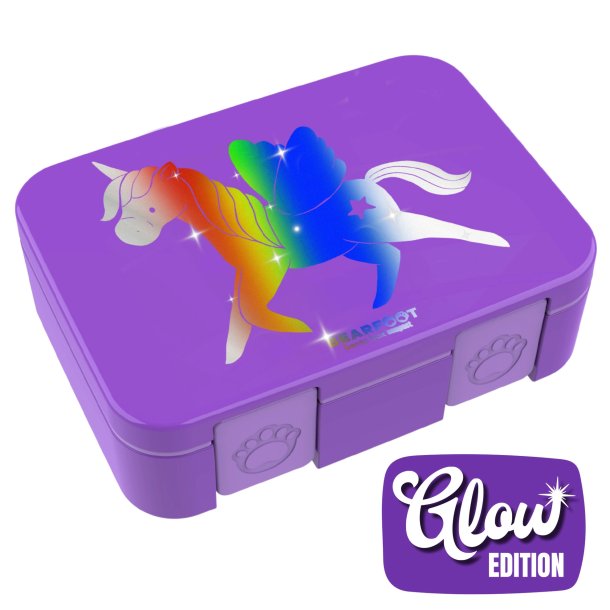 Bearfoot Compakt Mini Madkasse - 650 ml - Enhjrning - Glow 