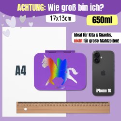 Bearfoot Compakt Mini Madkasse - 650 ml - Enhjrning - Glow 