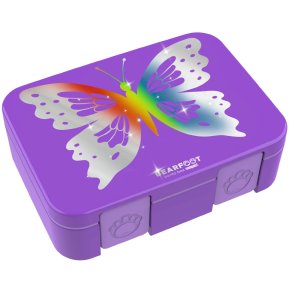 Bearfoot Compakt Mini Madkasse - 650 ml - Sommerfugl - Glow 