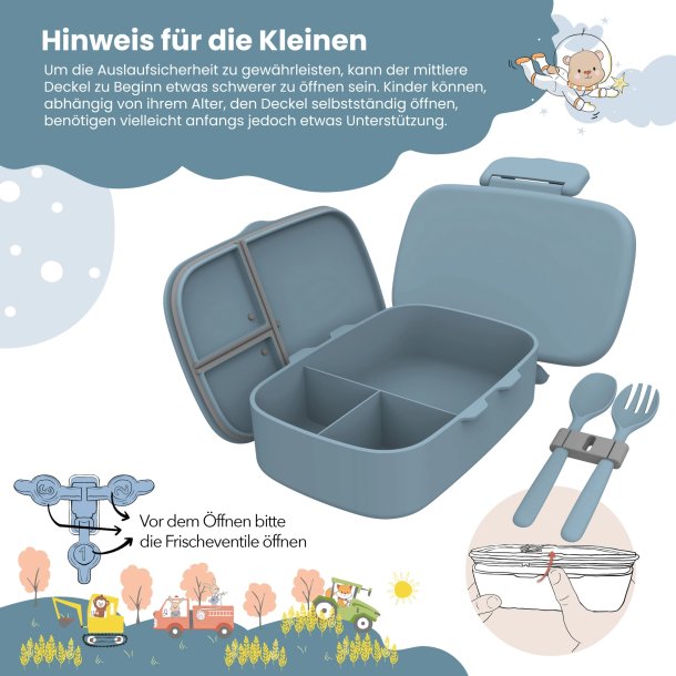 Bearfoot madkasse med bestik - Bl