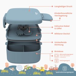 Bearfoot madkasse med bestik - Bl