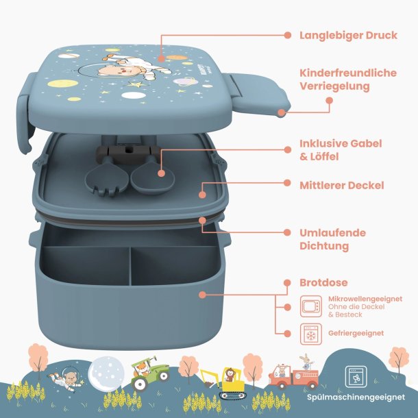 Bearfoot madkasse med bestik - Bj�rn i rummet 