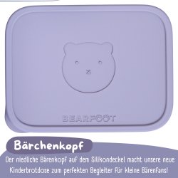 Bearfoot madkasse - Rustfri st�l - Lavendel - 1200 ml