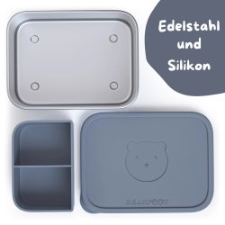 Bearfoot madkasse - Rustfri stl - Bl - 1200 ml