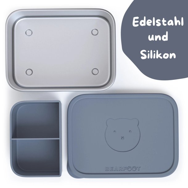 Bearfoot madkasse - Rustfri stl - Bl - 1200 ml