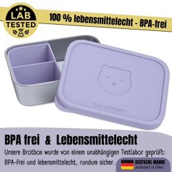 Bearfoot madkasse - Rustfri st�l - Lavendel - 1200 ml