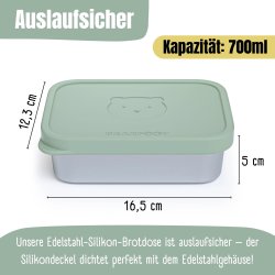 Bearfoot madkasse - Rustfri st�l - Salvie - 700 ml