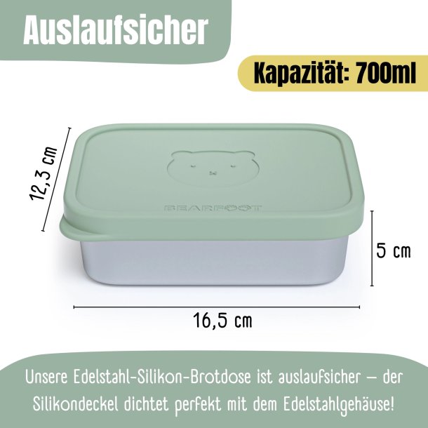 Bearfoot madkasse - Rustfri st�l - Salvie - 700 ml