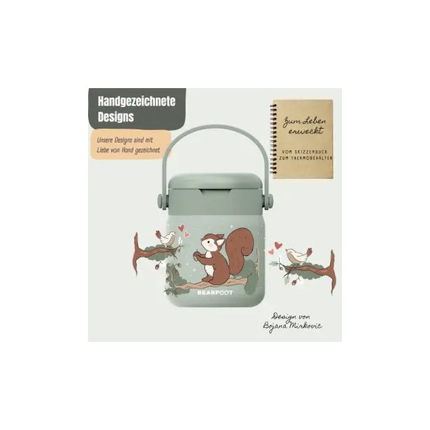 Bearfoot Termobeholder - Rustfri st�l - 500 ml - Salvie Egern 