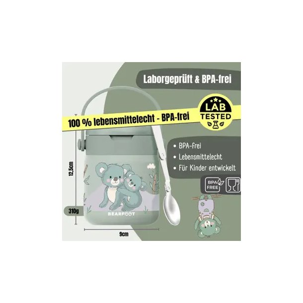Bearfoot Termobeholder - Rustfri st�l - 500 ml - Salvie Koala 