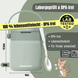 Bearfoot Termobeholder - Rustfri st�l - 500 ml - Salvie 