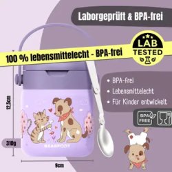 Bearfoot Termobeholder - Rustfri st�l - 500 ml - Lyser�d Hund og kat 