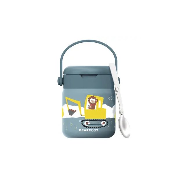 Bearfoot Termobeholder - Rustfri st�l - 500 ml - Bl� Gravmaskine og Abe 