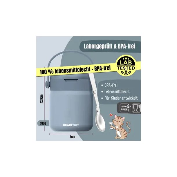 Bearfoot Termobeholder - Rustfri st�l - 500 ml - Bl�