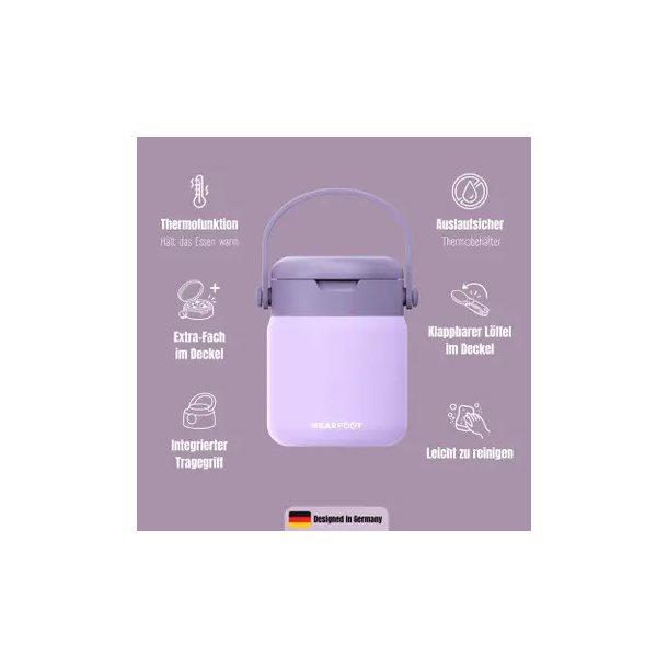 Bearfoot Termobeholder - Rustfri st�l - 500 ml - Lyser�d 