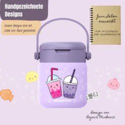 Bearfoot Termobeholder - Rustfri st�l - 500 ml - Lyser�d Bubble tea 