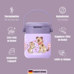 Bearfoot Termobeholder - Rustfri st�l - 500 ml - Lyser�d Hund og kat 