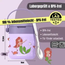 Bearfoot Termobeholder - Rustfri st�l - 500 ml - Lyser�d Havfrue 