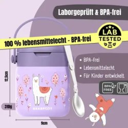 Bearfoot Termobeholder - Rustfri st�l - 500 ml - Lyser�d Lama 